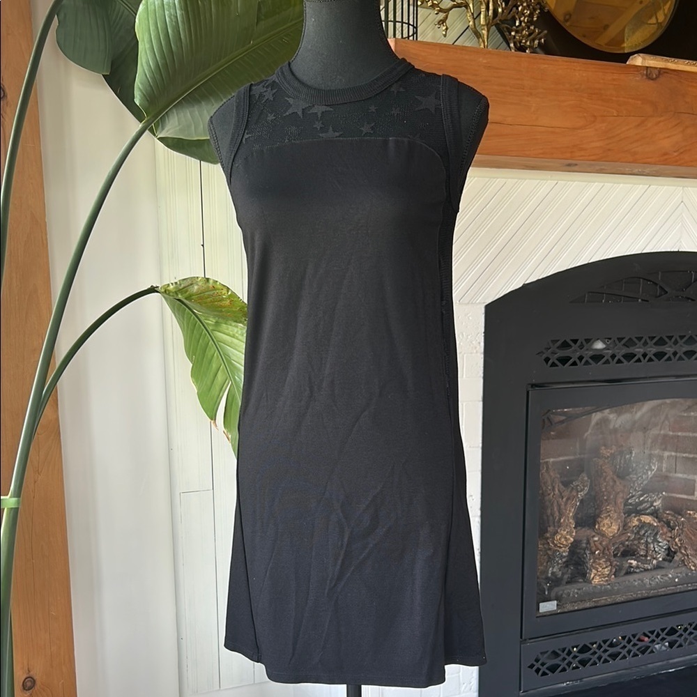 Zara Black Dress with Star Pattern